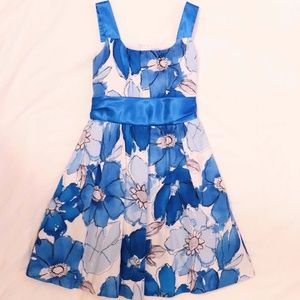 Rare Editions Blue Floral Dress
